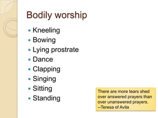 Prostrate Bowing The life of prayer | PPTX