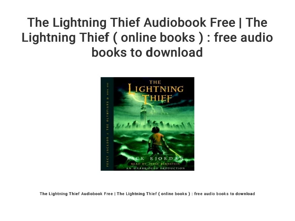 the lightning thief audio book the lightning thief audio book