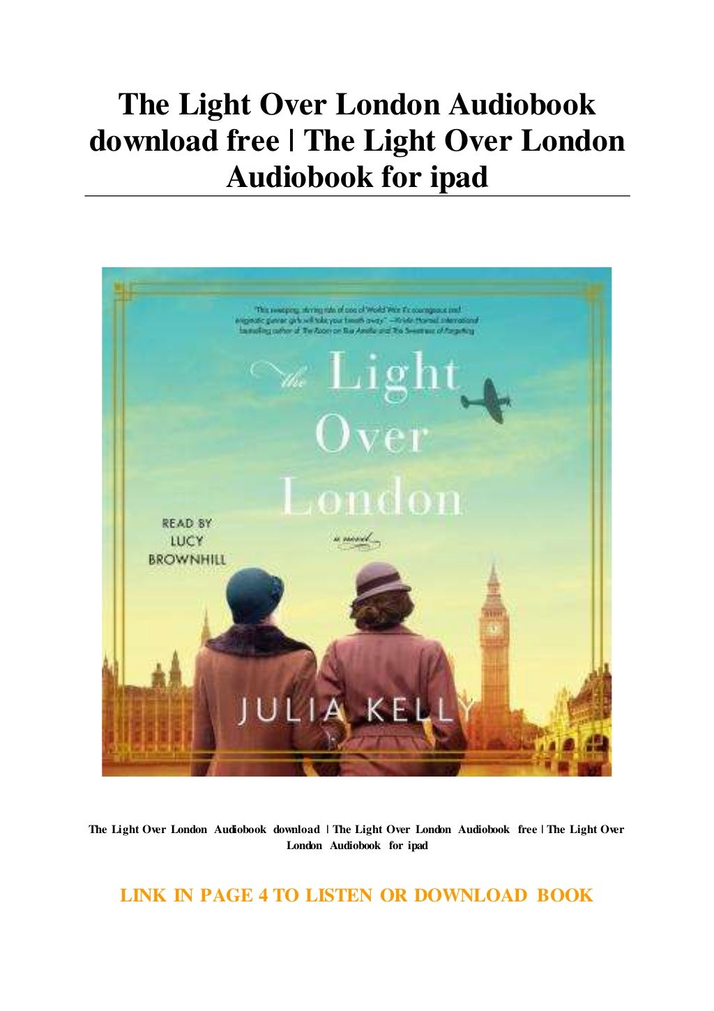 The Light Over London Audiobook download free The Light Over London