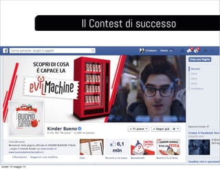 Il Contest di successo
lunedì 12 maggio 14
 