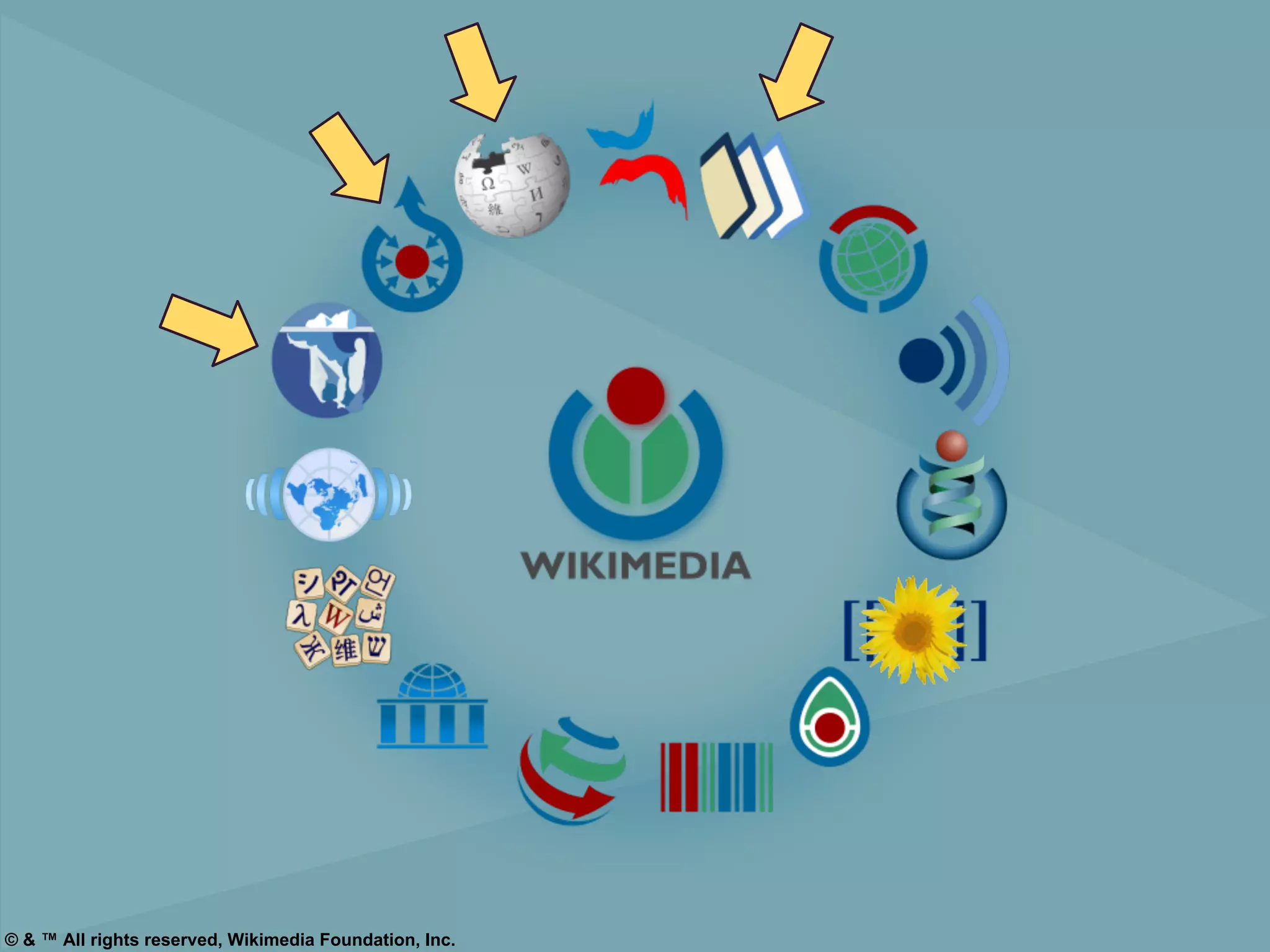 © & ™ All rights reserved, Wikimedia Foundation, Inc.
 