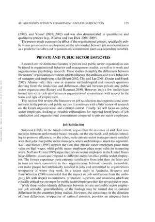 The link between job satisfaction and organizational commitment | PDF