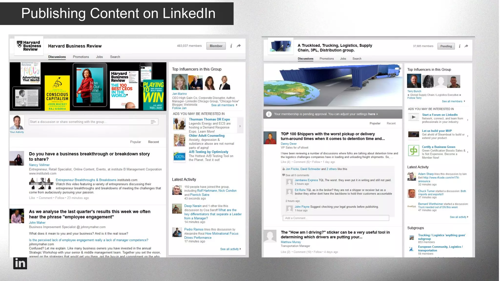 Publishing Content on LinkedIn

10M+

Uploads
publicly

62M+

Monthly Unique
Visitors*
*June 2013 comSore

#intalent

 
