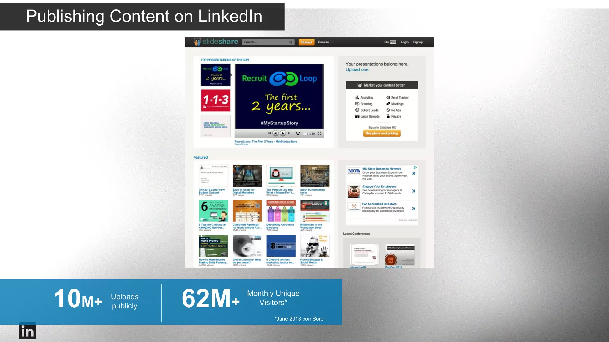 Publishing Content on LinkedIn

#intalent

 