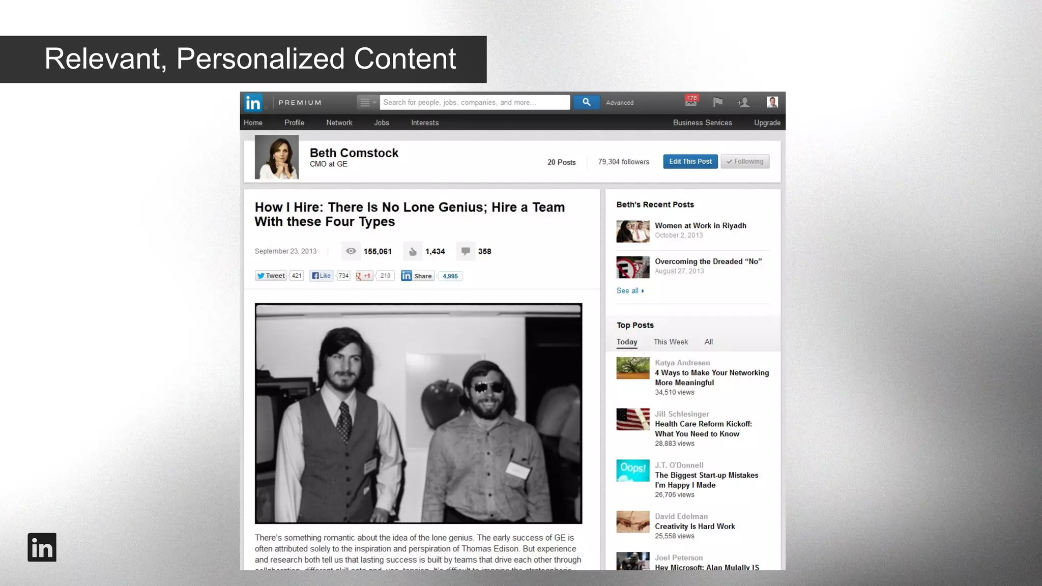 Relevant, Personalized Content

#intalent

 