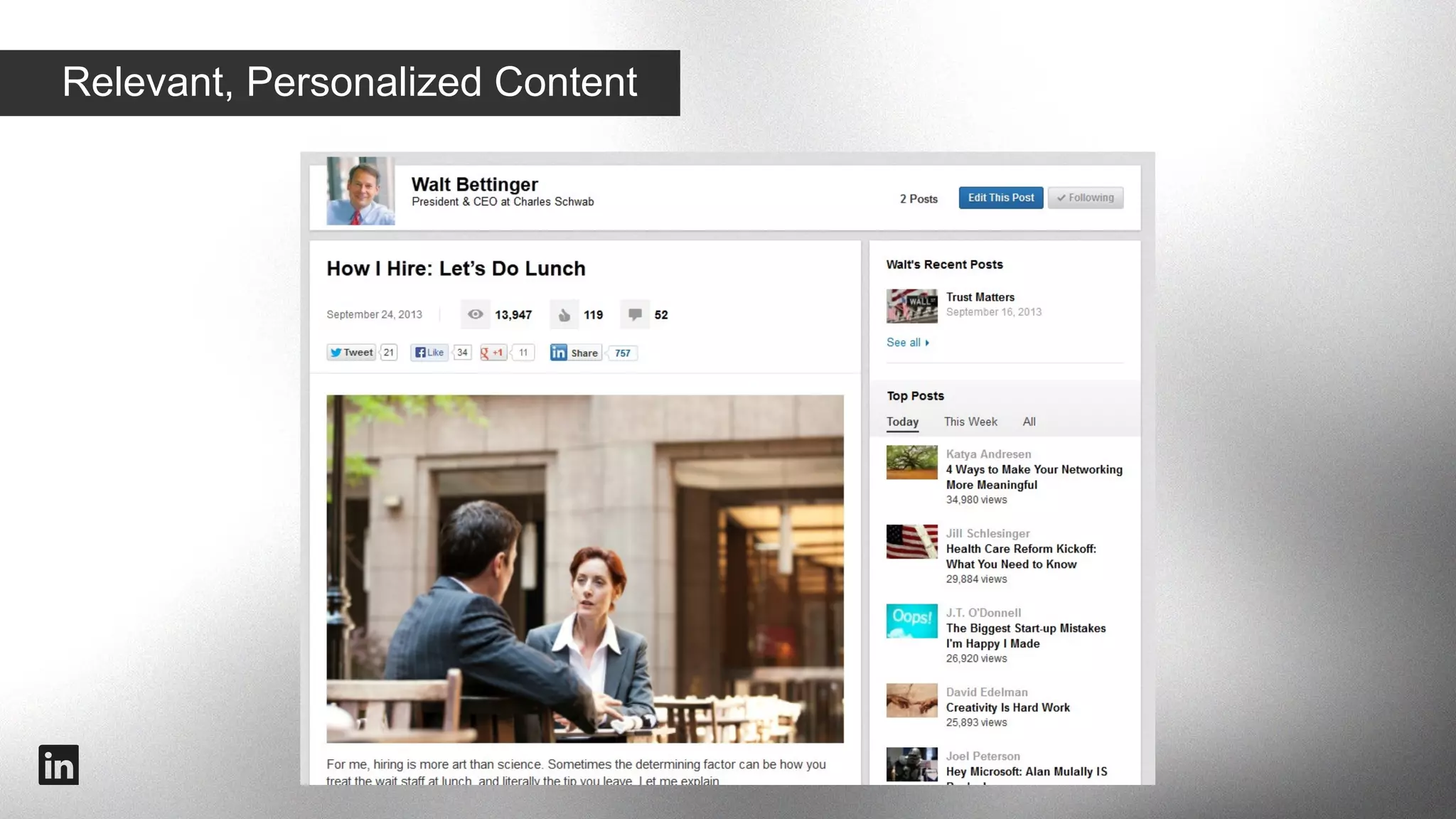 Relevant, Personalized Content

#intalent

 