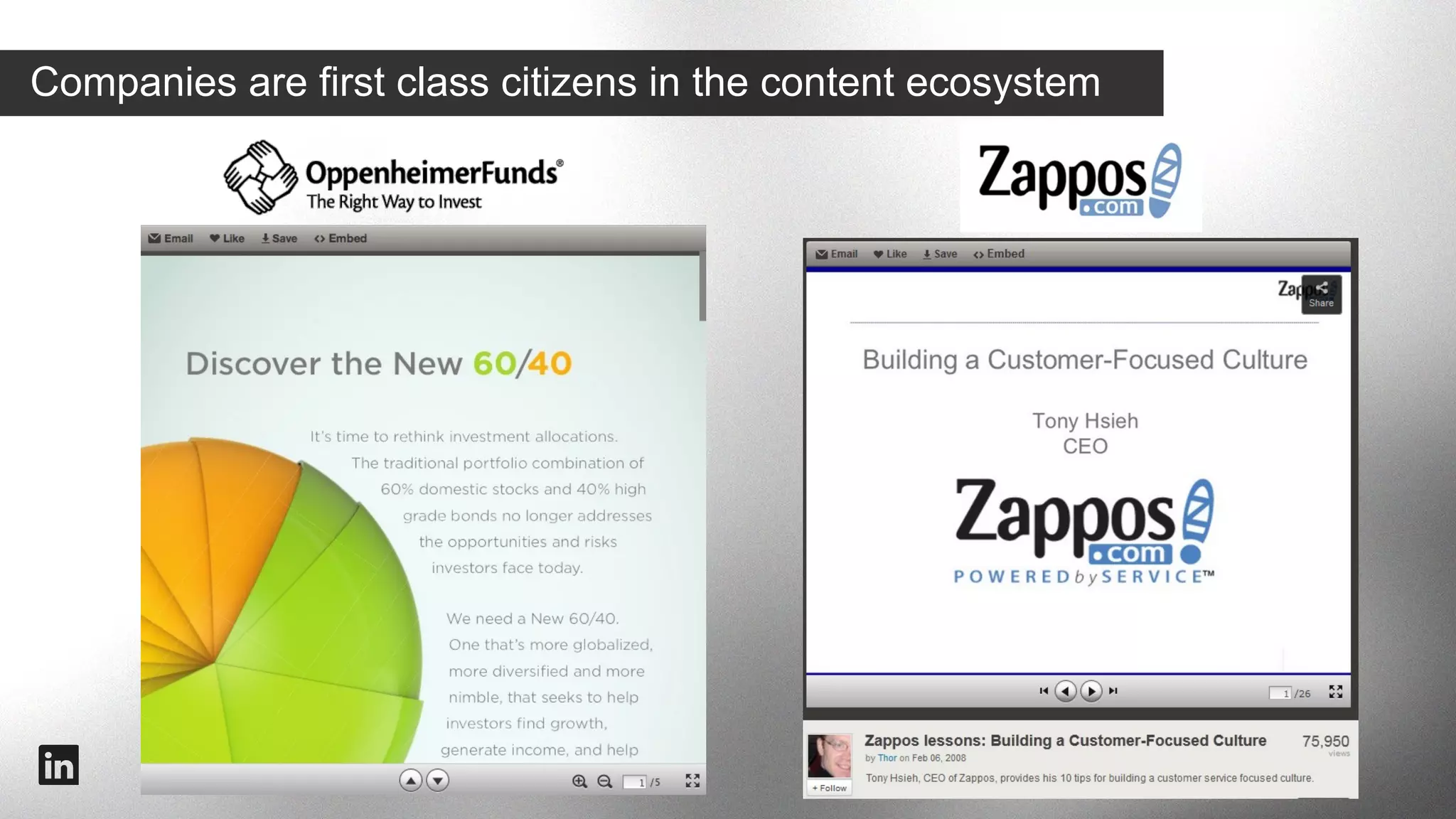Why is content so important to LinkedIn?

Increasing the talent pool on LinkedIn is
vital to your success…

#intalent

 