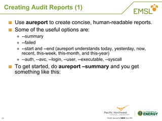 The Linux Audit Framework | PDF