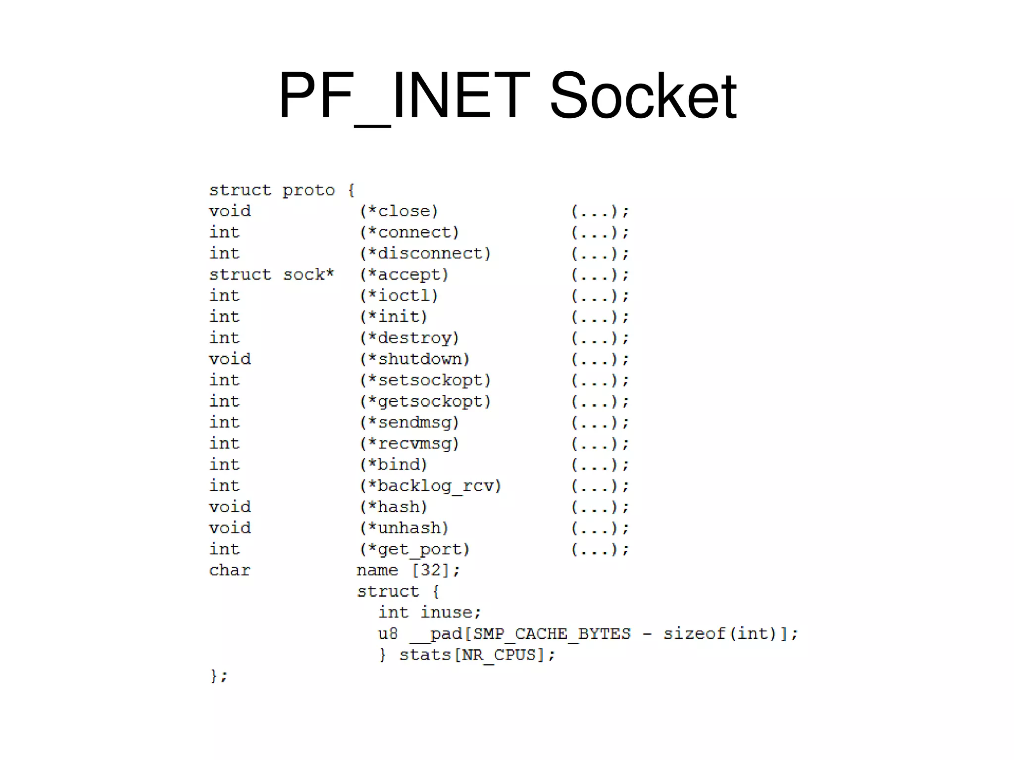 PF_INET Socket 