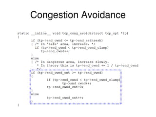 Congestion Avoidance
 