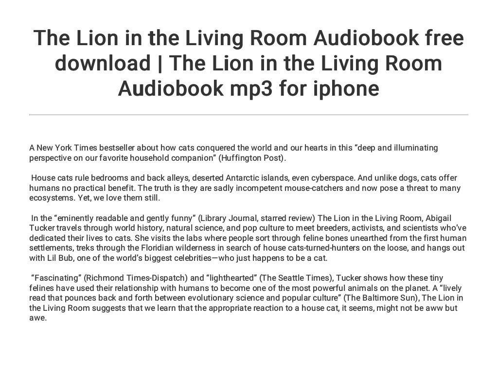 The Lion in the Living Room Audiobook free download The