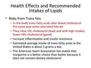 Trans Fat Health Risks The Lipids | PPT