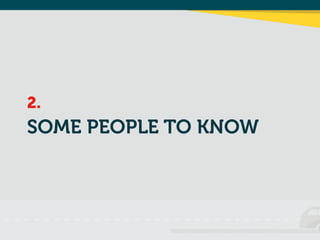 SOME PEOPLE TO KNOW
2.
 