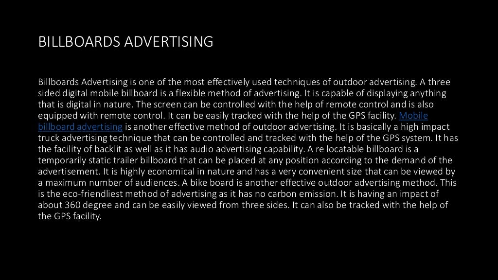 The list of effective outdoor advertising methods