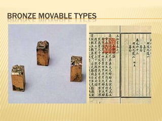 BRONZE MOVABLE TYPES
 