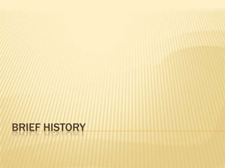 BRIEF HISTORY
 