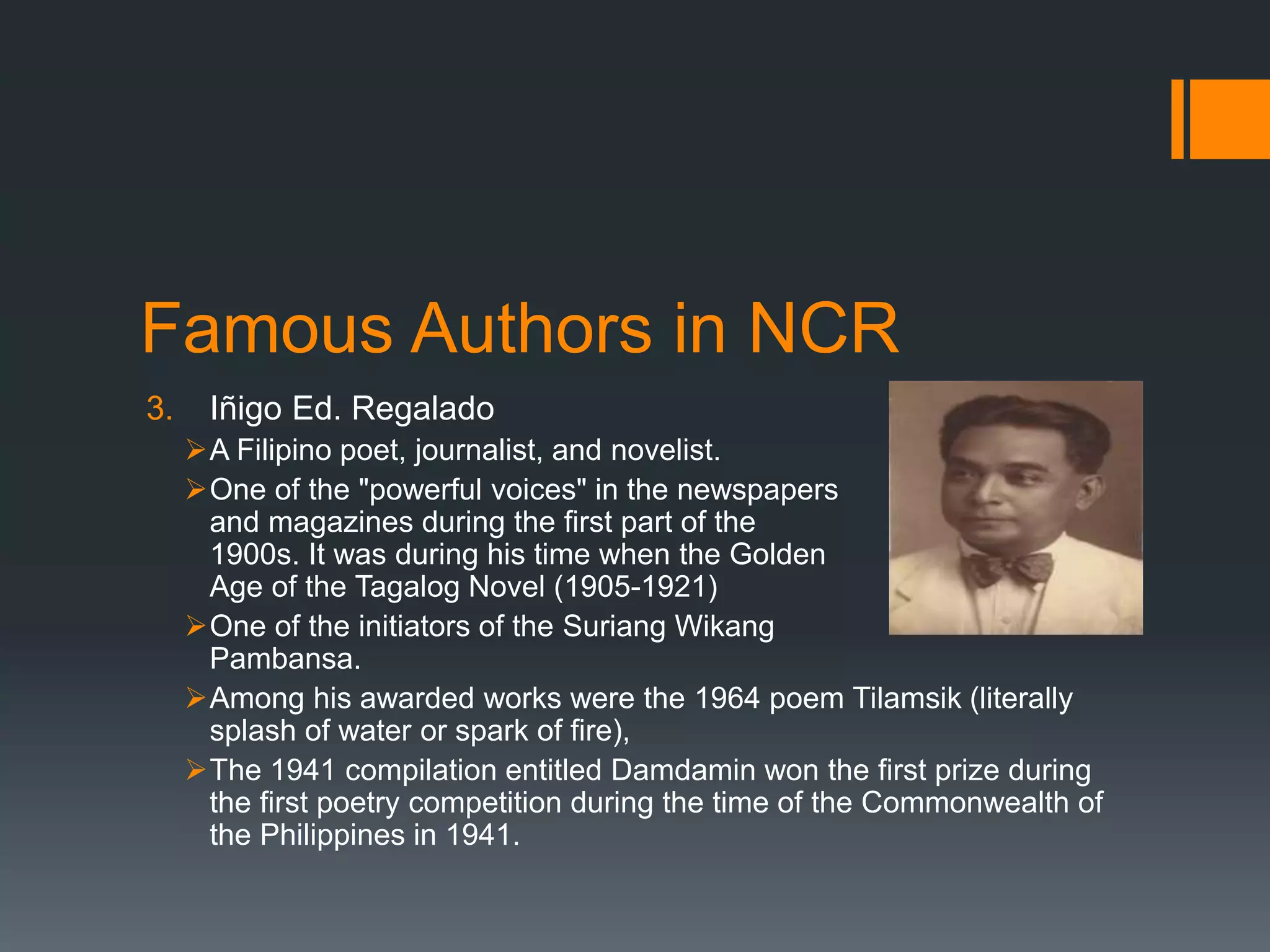 The literature of national capital region (introduction) | PPTX