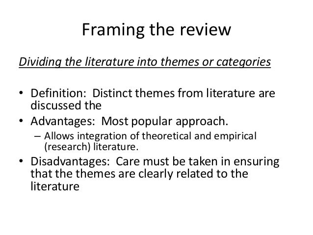 disadvantage of literature review research