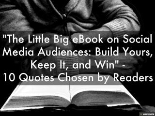 "The Little Big eBook on Social Media Audiences: Build Yours, Keep It, and Win" - 10 Quotes Chosen by Readers