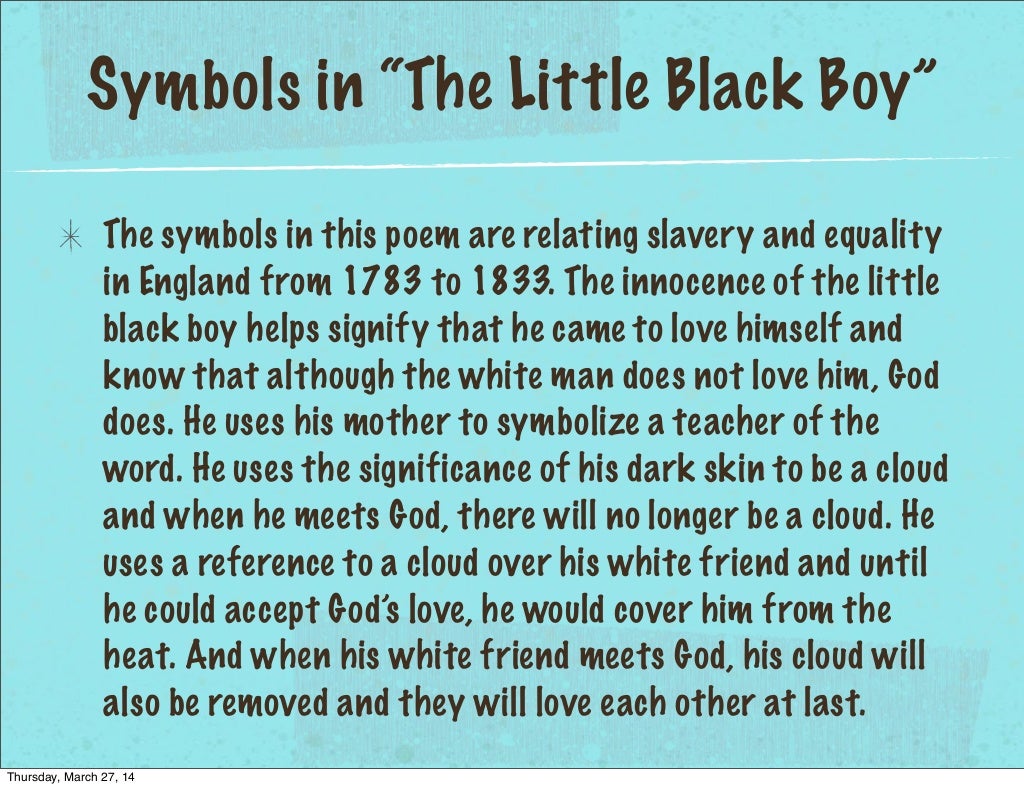 The little black boy