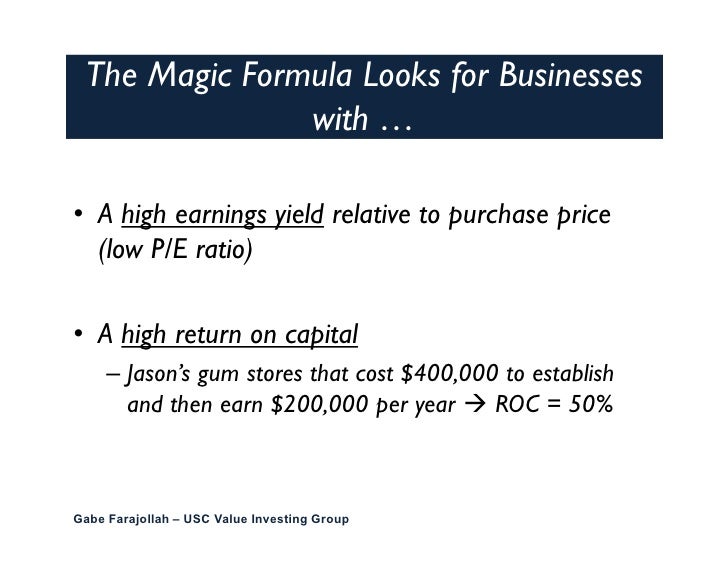 The Little Book That Beats The Market A Brief Review The Little Book That Beats The Market A Brief Review