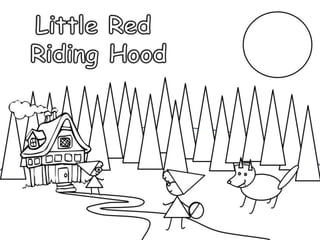 The little red riding hood   the book coloring pages - dots