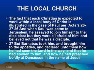The local church of Christ | PPT