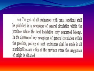 The local government code of 1991 (chapter iii) | PPTX