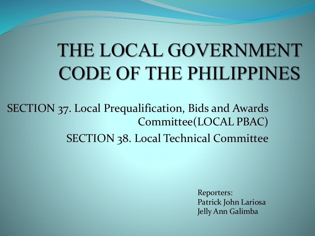 Local Government Code Of The Philippines