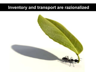 Inventory and transport are razionalized <br />
