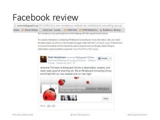 Facebook review 
#TheSocialWebsite @brentkobayashi @kobayashionline 
 