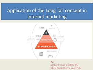 Application of the Long Tail concept in
Internet marketing
By:-
Dinkar Pratap Singh,MBA,
DMS, Pondicherry University
 