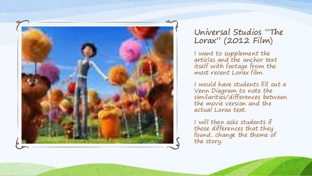 the lorax project key assignment selecting texts