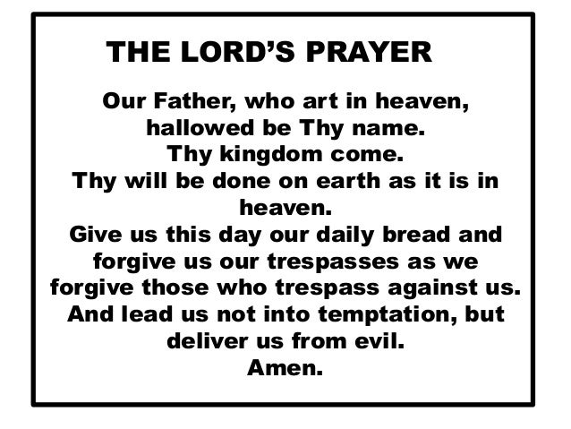 T He Lord S Prayer