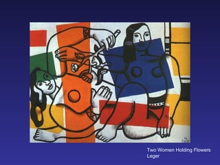 Two Women Holding Flowers Leger 