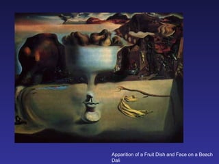 Apparition of a Fruit Dish and Face on a Beach Dali 