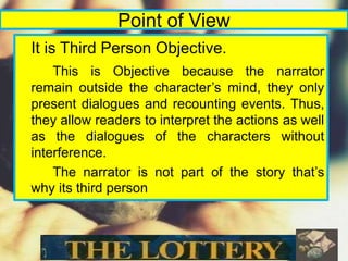 the lottery short story analysis