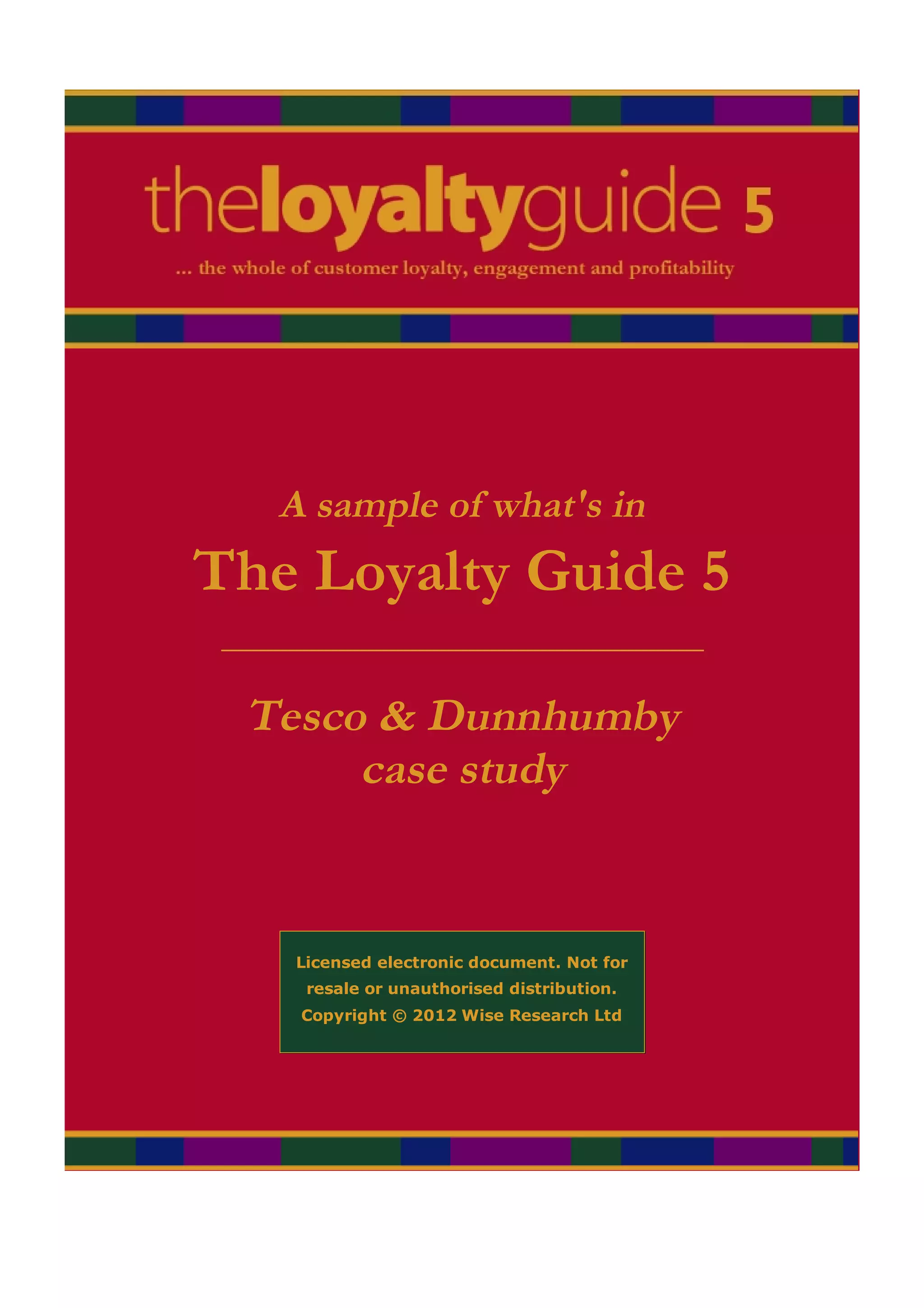 The Loyalty Guide 5 - Tesco \u0026 dunnhumby case study | PDF, image size:2048x2898