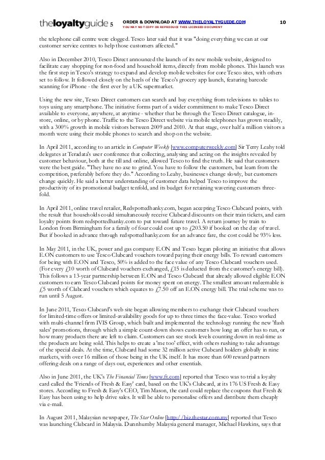 The Loyalty Guide 5 Tesco Dunnhumby Case Study