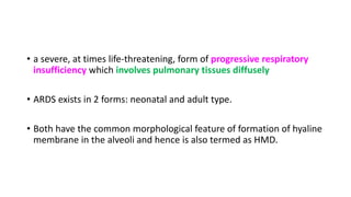 Respiratory Distress Syndrome (HYALINE MEMBRANE DISEASE) | PPT