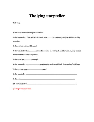 the lying story teller special worksheet 1