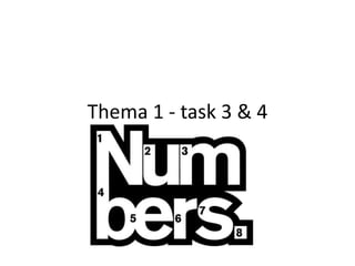 Thema 1 - task 3 & 4
 