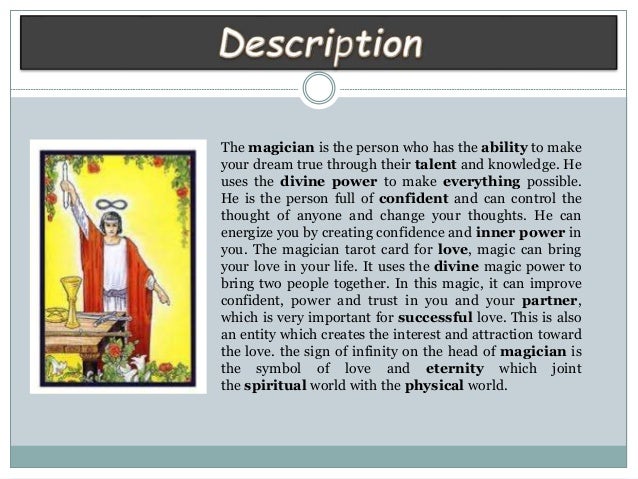 The magician tarot card for love