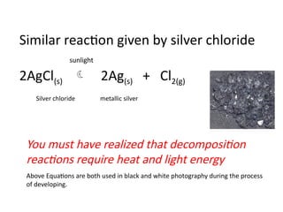 2agcl Color The magic of chemical reactions and equations | PPTX