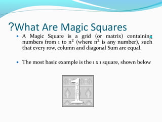 What Are Magic Squares?
 