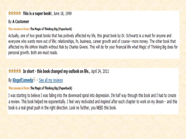 Thinking Big Book Report PPT Careers