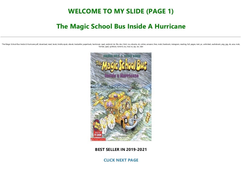 (BOOK$) The Magic School Bus Inside A Hurricane Full Pages