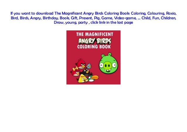 Download Pdf The Magnificent Angry Birds Coloring Book Coloring Colourin