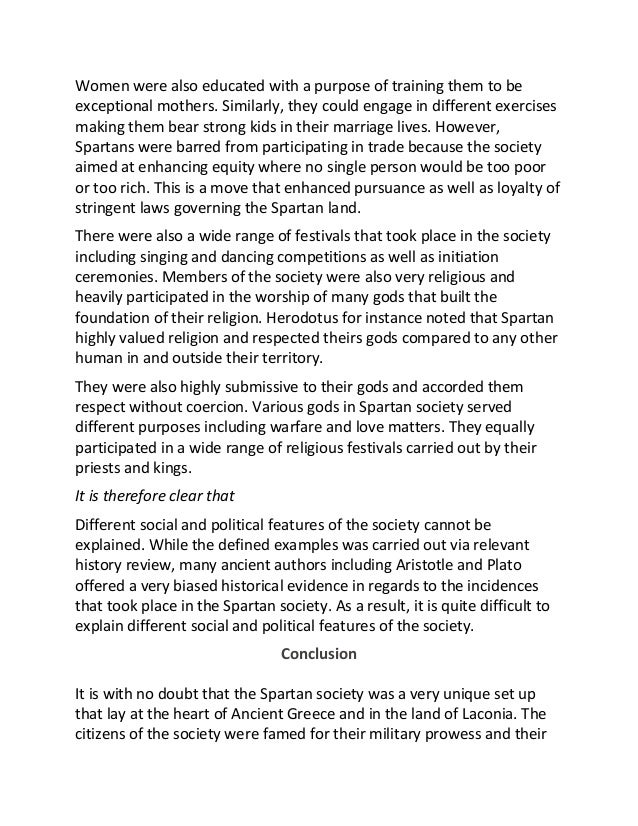 Spartan constitution essay