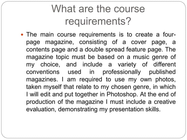 The Main Task Introduction | PPT